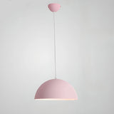 Matte Metal Dome Pendant Light Adjustable Height Image - 8