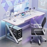 Medium Fiberboard Computer Desk with Cable Management Image - 1