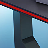 Medium Fiberboard Computer Desk with Cable Management Image - 12