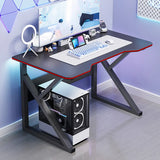 Medium Fiberboard Computer Desk with Cable Management Image - 3