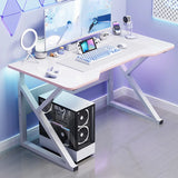 Medium Fiberboard Computer Desk with Cable Management Image - 5