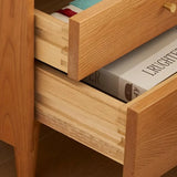 Medium Wood Tone Short Kids Nightstand with Drawers Image - 11