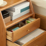 Medium Wood Tone Short Kids Nightstand with Drawers Image - 13