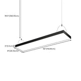 Meeting Room Large Aluminum Rectangular Pendant Light Image - 12