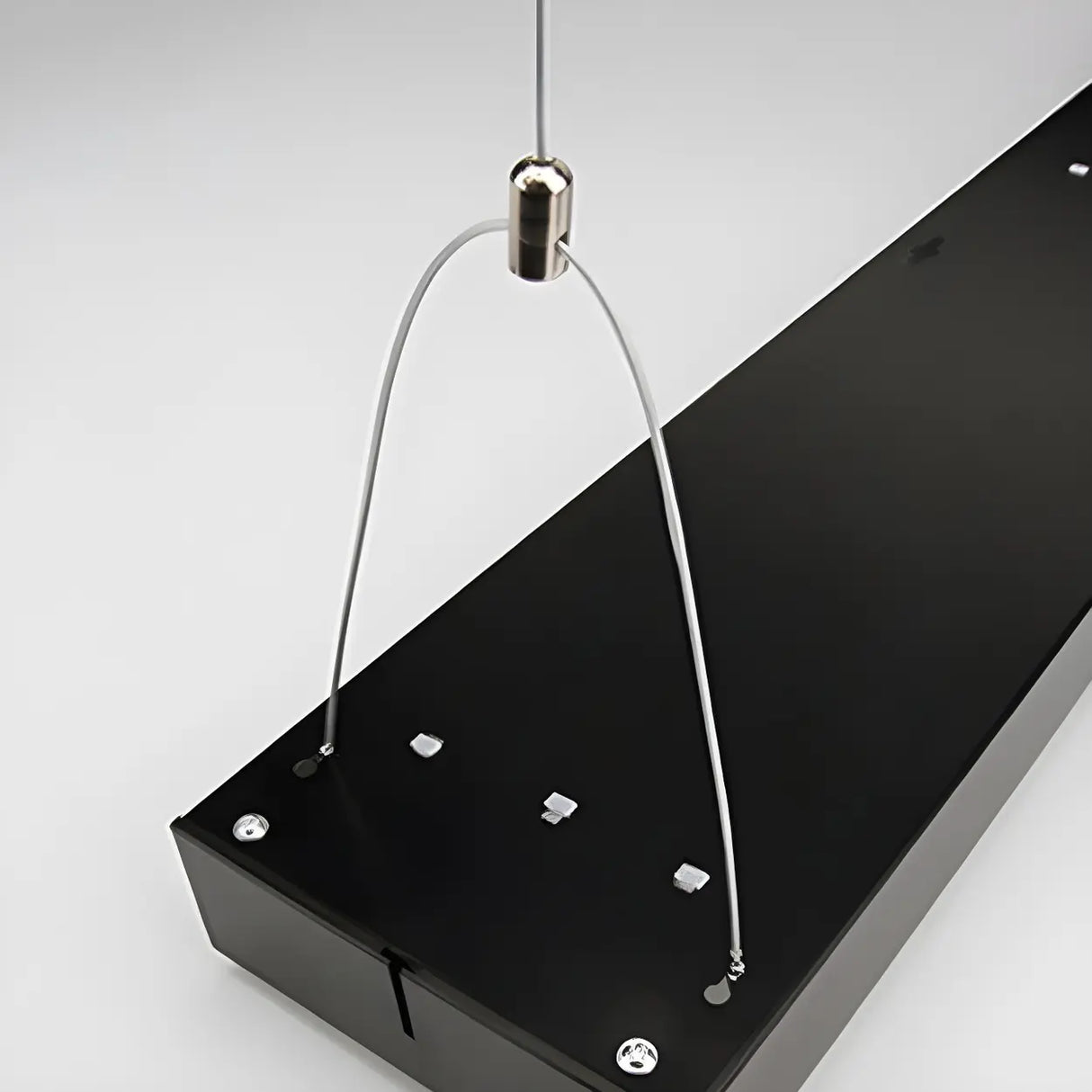 Meeting Room Large Aluminum Rectangular Pendant Light Image - 4