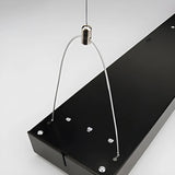 Meeting Room Large Aluminum Rectangular Pendant Light Image - 4