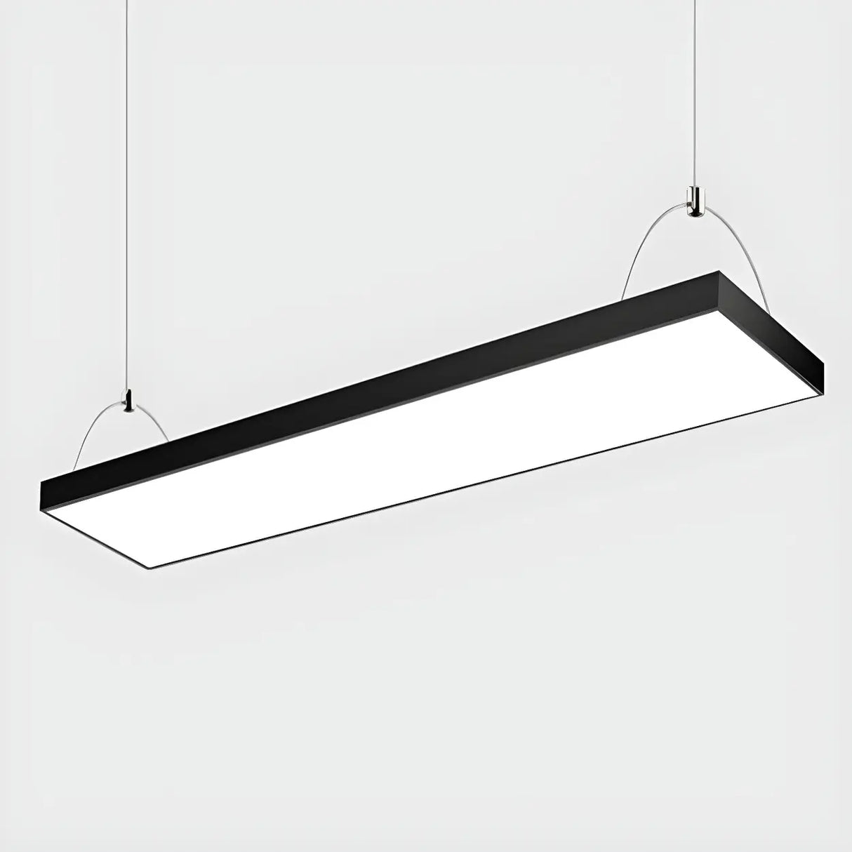 Meeting Room Large Aluminum Rectangular Pendant Light Image - 5