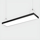 Meeting Room Large Aluminum Rectangular Pendant Light Image - 5