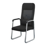 Metal Frame Black Mesh Ergonomic Fixed Arm Office Chair Image - 5
