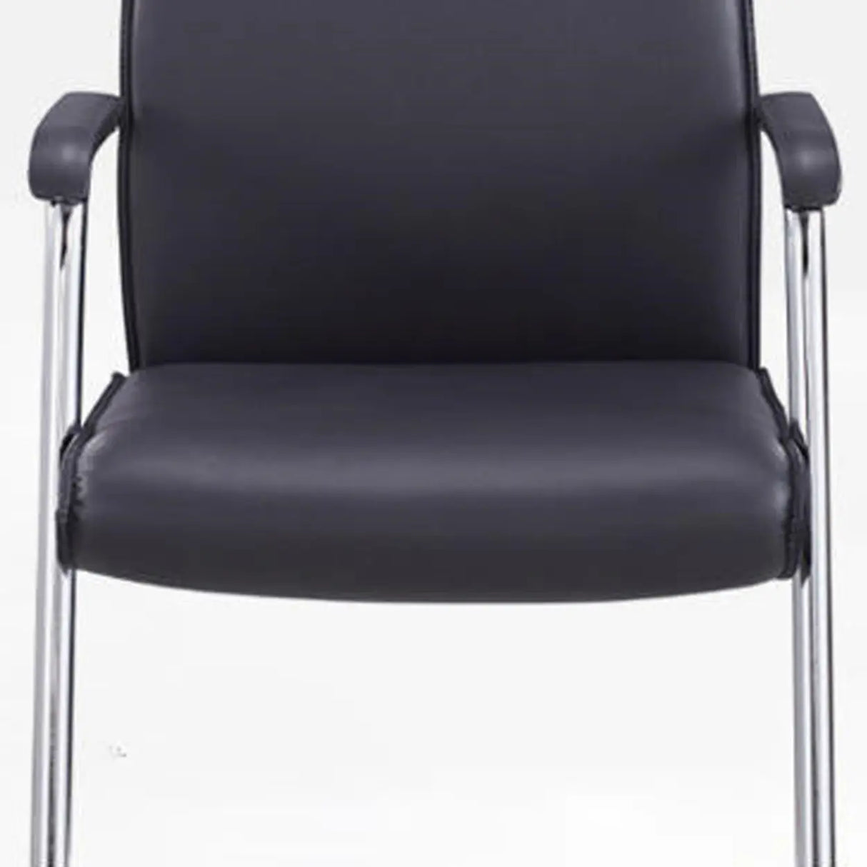 Metal Frame Black Task Leather Conference Office Chair Image - 11
