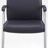 Metal Frame Black Task Leather Conference Office Chair Image - 11