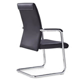 Metal Frame Black Task Leather Conference Office Chair Image - 6