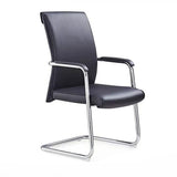 Metal Frame Black Task Leather Conference Office Chair Image - 8