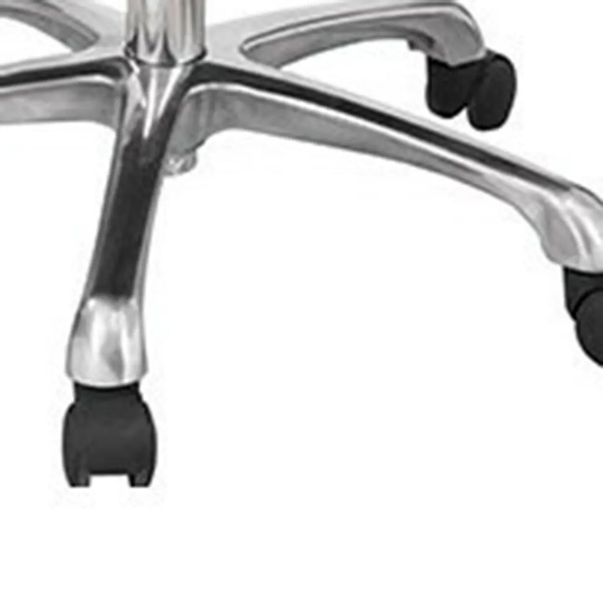 Metal Frame Ergonomic Black Leather Office Chair with Arms Image - 4