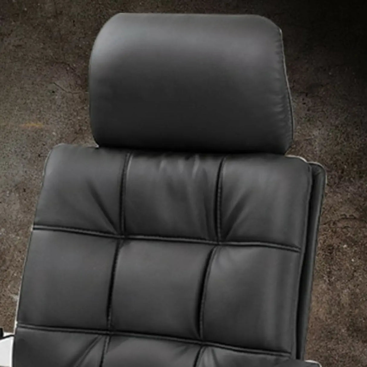 Metal Frame Ergonomic Black Leather Office Chair with Arms Image - 9