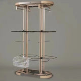 Metal Frame Gold Freestanding Multi-Tier Coat Rack Image - 5
