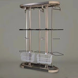 Metal Frame Gold Freestanding Multi-Tier Coat Rack Image - 7