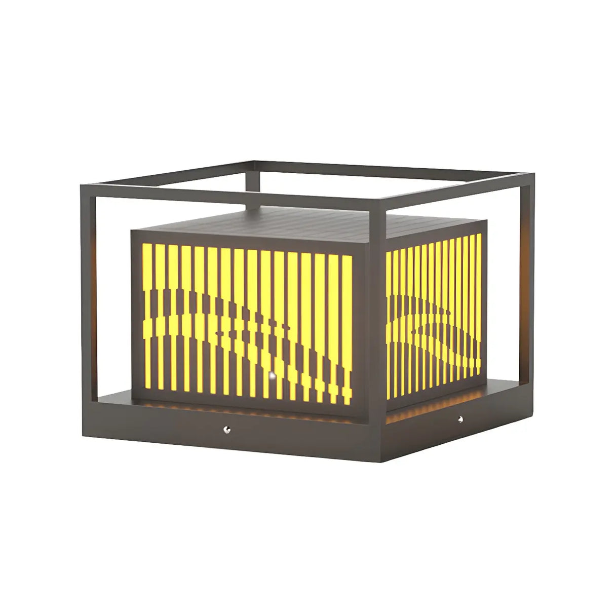 Metal Maple Leaf Square Solar LED Outdoor Post Light Image - 10