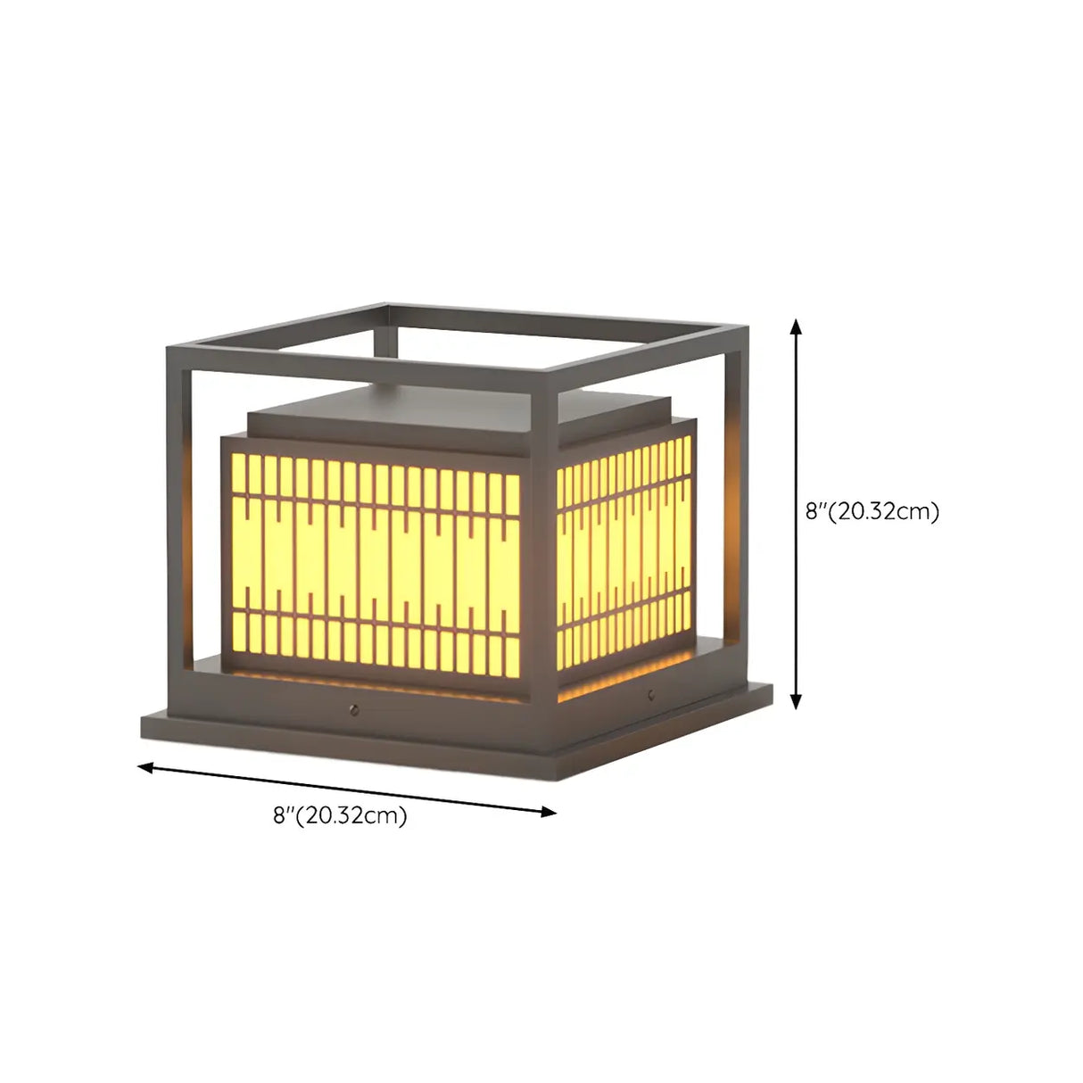 Metal Maple Leaf Square Solar LED Outdoor Post Light Image - 18