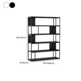 Metal Modern Vertical Open Black Large Storage Bookcase Image - 18