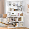 Metal Modern Vertical Open Black Large Storage Bookcase Image - 3