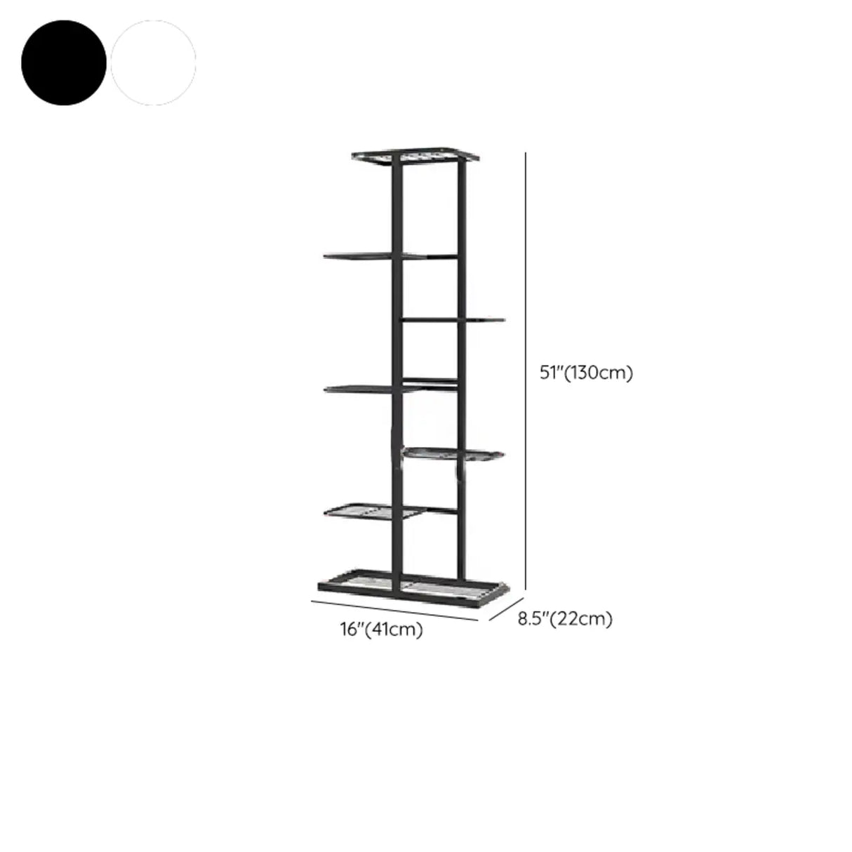 Metal Rectangle Tiered Floor Plant Stand with Wheels Image - 19