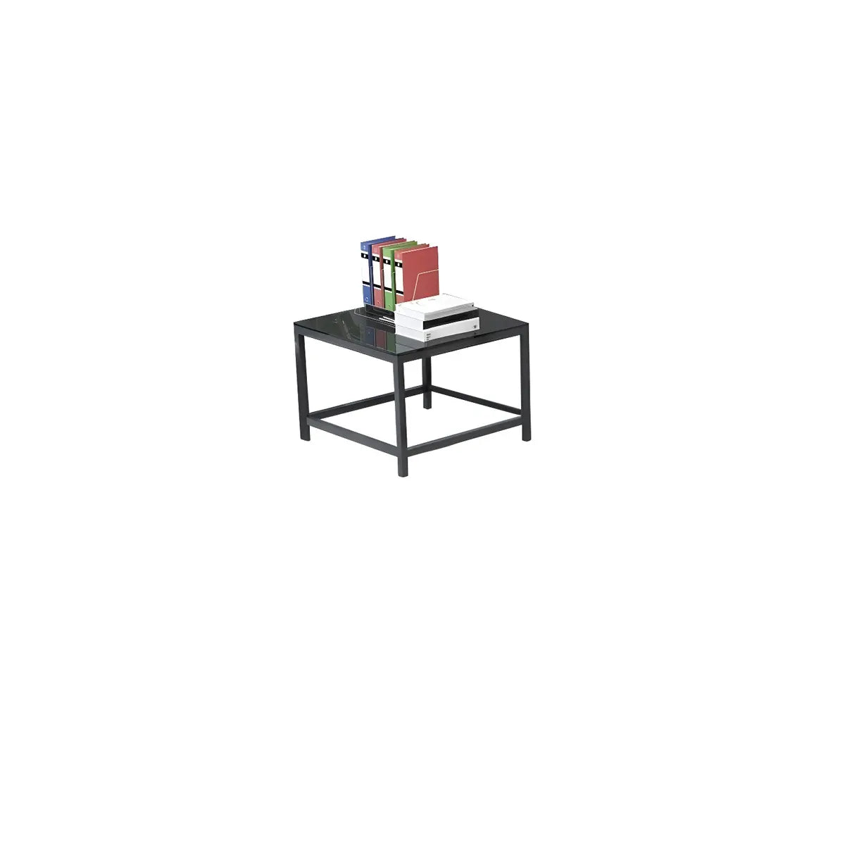 Metal Silver Frame Office Black Reception Sofa with Leg Image - 10