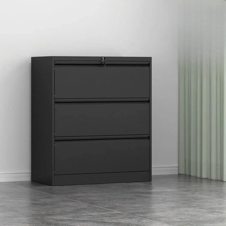 Metal White Lockable Storage Vertical Filing Cabinet Image - 26