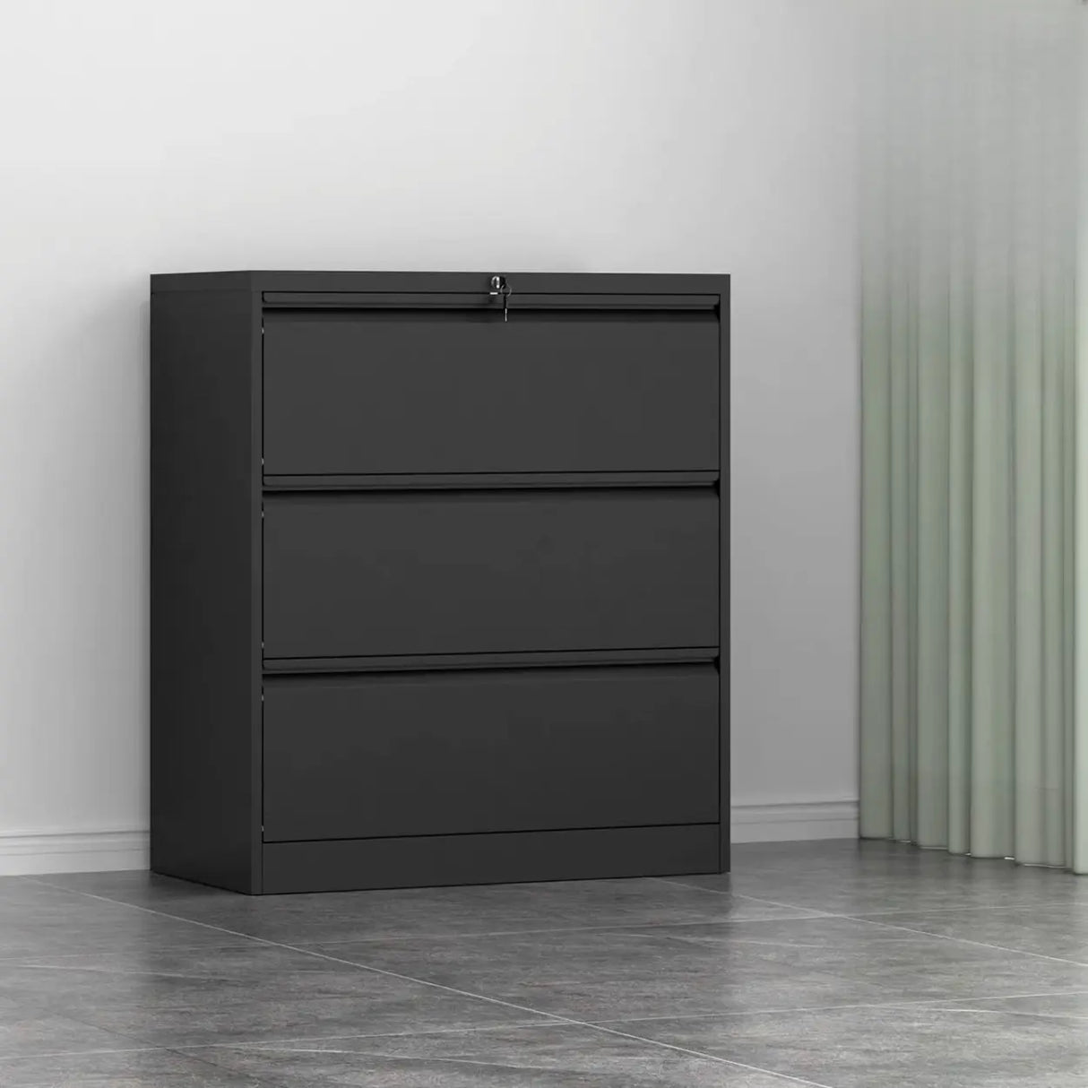 Metal White Lockable Storage Vertical Filing Cabinet Image - 26