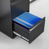 Metal White Lockable Storage Vertical Filing Cabinet Image - 8