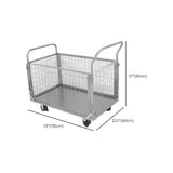 Metallic Multi-Purpose Adult Fold-up Cart with Handle and Toolbox #size