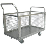 Metallic Multi-Purpose Adult Fold-up Cart with Handle and Toolbox Image - 4