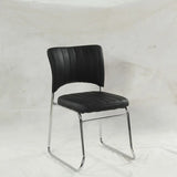 Mid-Back Armless Leather Ergonomic Conference Office Chair Image - 5