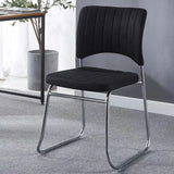 Mid-Back Armless Leather Ergonomic Conference Office Chair Image - 7