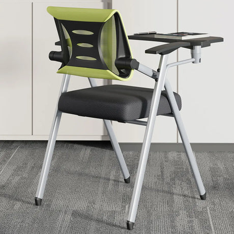 Mid-Back Black Mesh Textile Office Chair with Armrest Image - 1