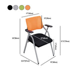 Mid-Back Black Mesh Textile Office Chair with Armrest Image - 21