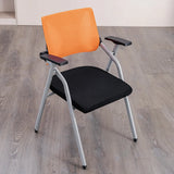 Mid-Back Black Mesh Textile Office Chair with Armrest Image - 8