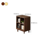 Mid-Century Low Modular Cube Wood Vertical Bookshelf Bookcase #size