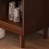 Mid-Century Low Modular Cube Wood Vertical Bookshelf Bookcase Image - 6