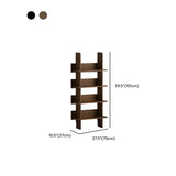 Mid-Century Modern 4-Tier Wood Vertical Corner Bookshelf Image - 12