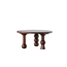 Mid-Century Modern Artistic Leg Small Round Wood Coffee Table Image - 3
