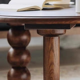 Mid-Century Modern Artistic Leg Small Round Wood Coffee Table Image - 7