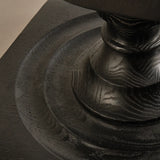 Mid-Century Modern Barrel Fabric Black Wood Floor Lamp Image - 8