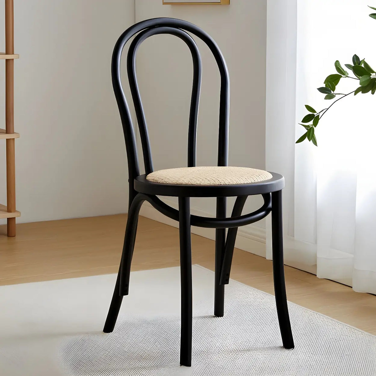 Mid-Century Modern Beech Wood Armless Dining Chair Image - 12