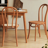 Mid-Century Modern Beech Wood Armless Dining Chair Image - 1