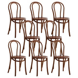Mid-Century Modern Beech Wood Armless Dining Chair Image - 36