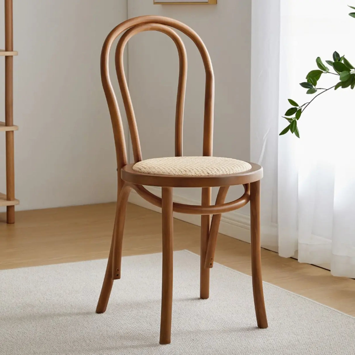 Mid-Century Modern Beech Wood Armless Dining Chair Image - 52