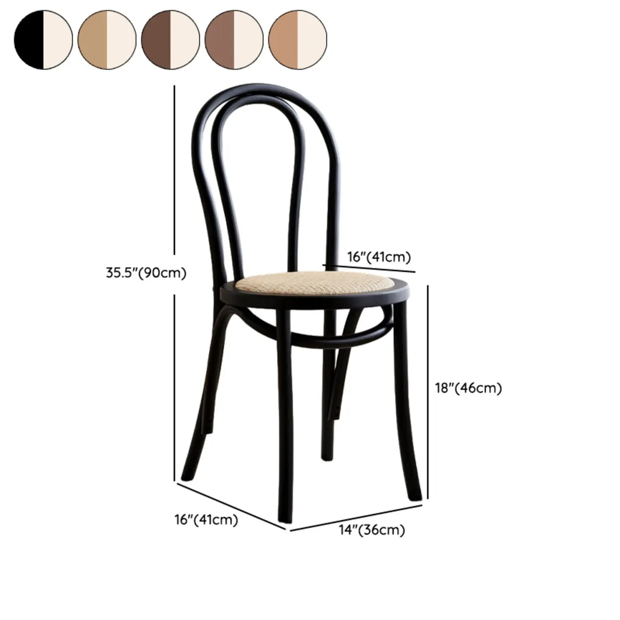 Mid-Century Modern Beech Wood Armless Dining Chair 