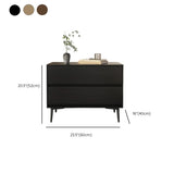Mid-Century Modern Black 2-Drawer Wood Nightstand Image - 11