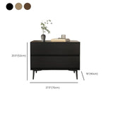 Mid-Century Modern Black 2-Drawer Wood Nightstand Image - 12